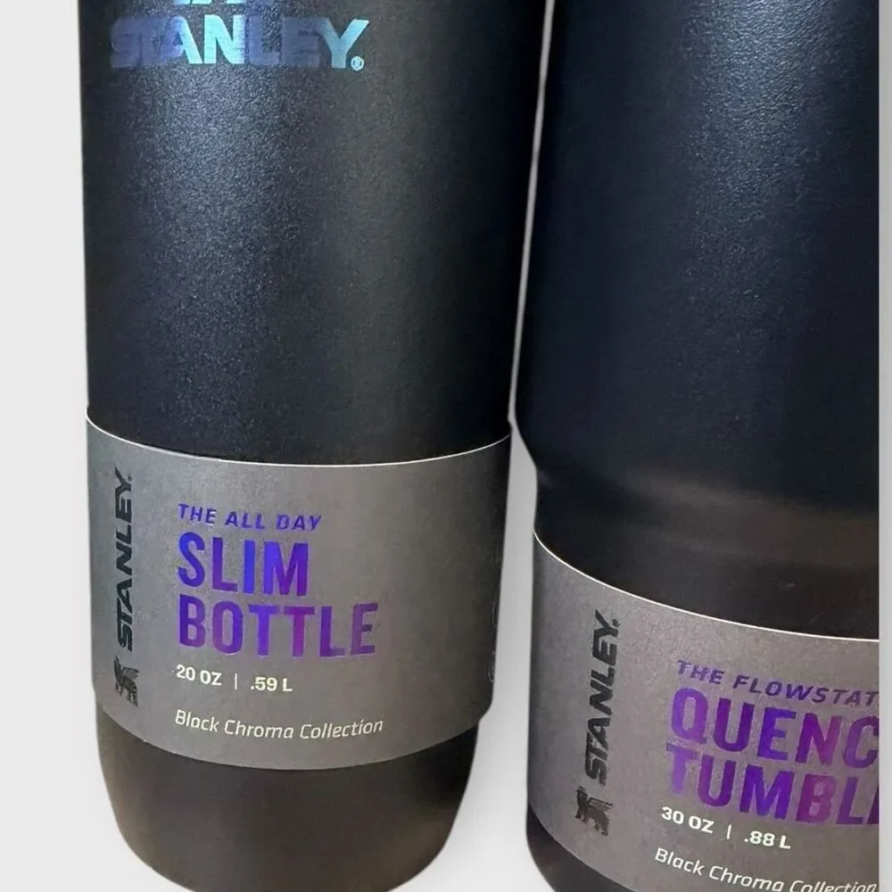 Stanley Black Chroma 20 oz All Day Slim Bottle /30 oz Quencher H2O Tumbler (a) - Picture 3 of 10